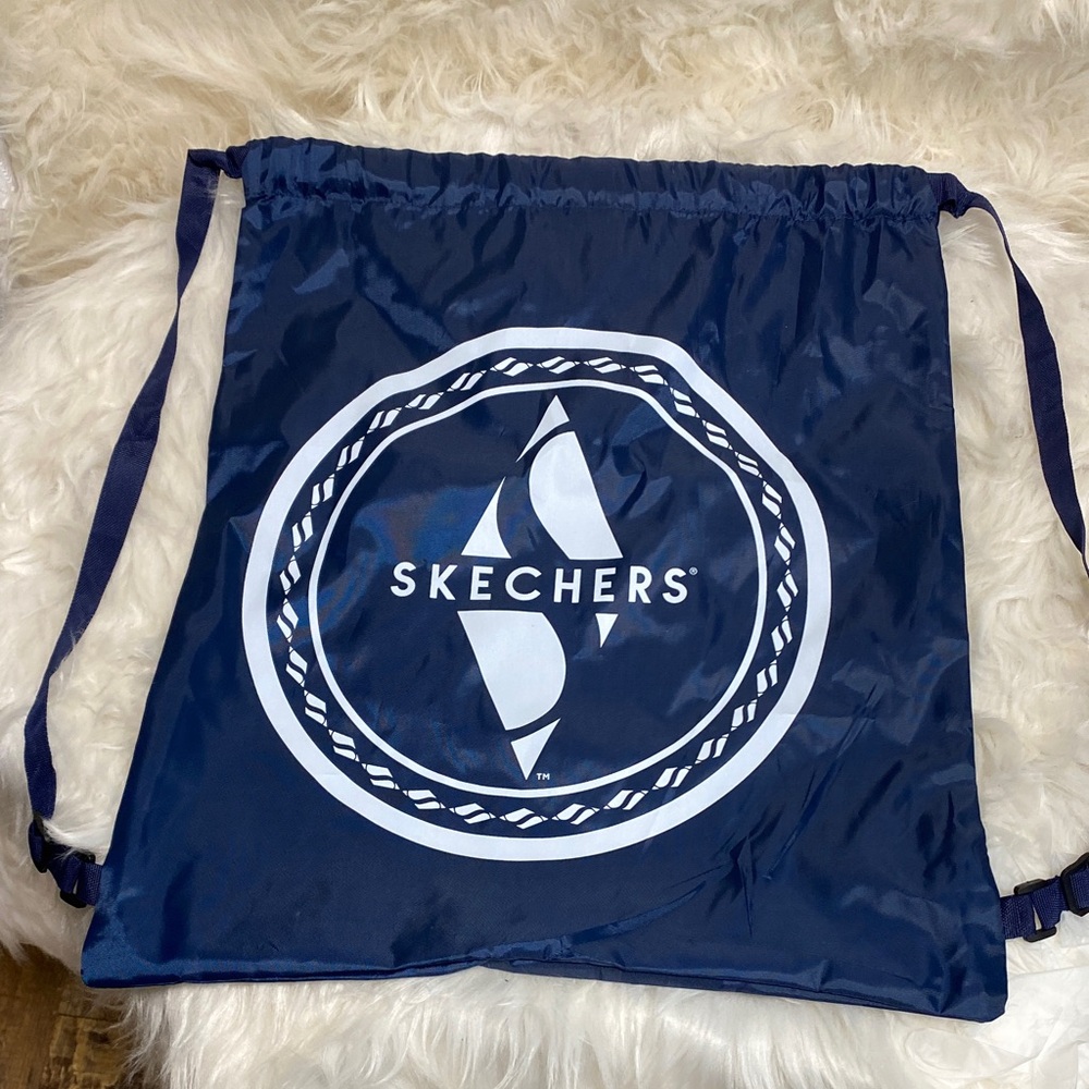 Skechers Navy‎ Drawstring Backpack vinyl lightweight festival shopping unisex